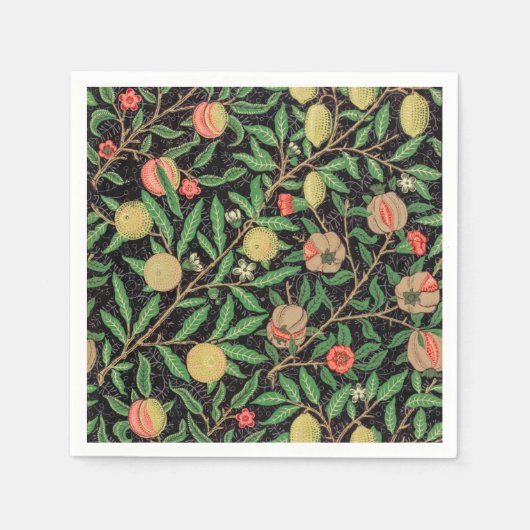 William Morris Fruit Pomegranate Blumenmuster Serviette (Vorderseite)