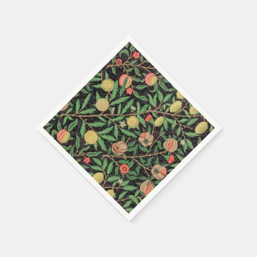 William Morris Fruit Pomegranate Blumenmuster Serviette (Ecke)