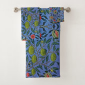 William Morris Fruit Pomegranate Peach Lemon Blue Badhandtuch Set (Insitu)