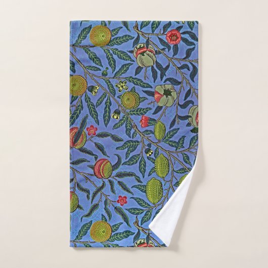 William Morris Fruit Pomegranate Peach Lemon Blue Badhandtuch Set (Handtuch)