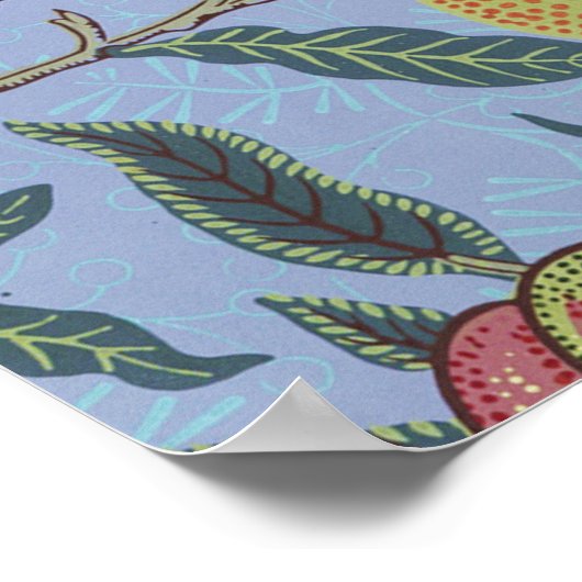 William Morris Fruit Pomegranate Poster (Ecke)