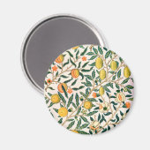 William Morris Fruit Pomegranate Weißer Ornament Magnet (Vorderseite/Rückseite)
