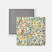 William Morris Fruit Pomegranate Weißer Ornament Magnet (Vorderseite/Rückseite)