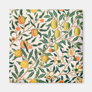 William Morris Fruit Pomegranate Weißer Ornament Magnet