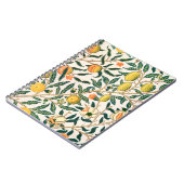 William Morris Fruit Pomegranate Weißer Ornament Notizblock (Linke Seite)