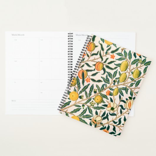 William Morris Fruit Pomegranate Weißer Ornament Planer (Anzeige)