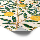 William Morris Fruit Pomegranate Weißer Ornament Poster (Ecke)