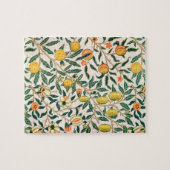William Morris Fruit Pomegranate Weißer Ornament Puzzle (Horizontal)