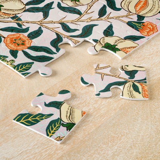 William Morris Fruit Pomegranate Weißer Ornament Puzzle (Seite)