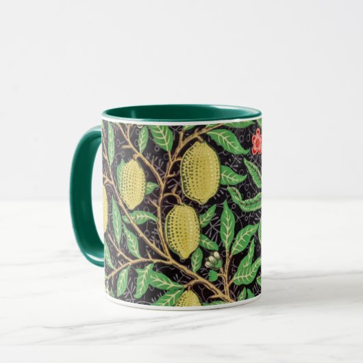 William Morris Fruit Pomegranates Lemons Pattern Tasse (Vorderseite Links)