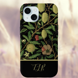 William Morris Fruit Vintage Muster in Gold Schwar Case-Mate iPhone Hülle