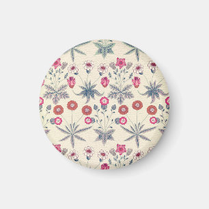 William Morris Gänseblümchen Blumenmuster Rot Oran Magnet