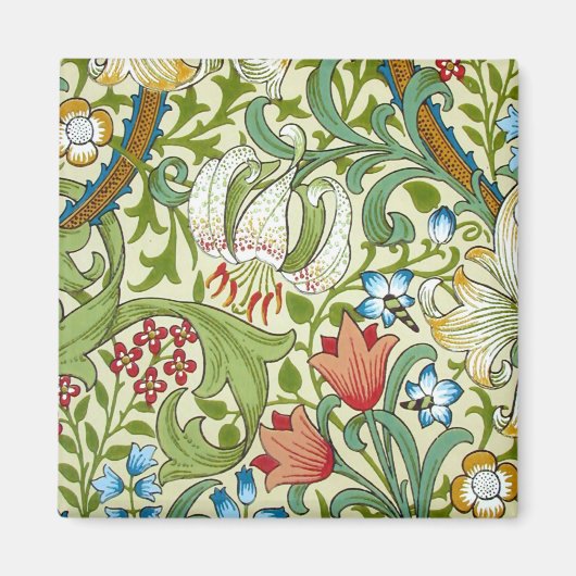 William Morris Garden Lily Wallpaper Magnet (Vorne)