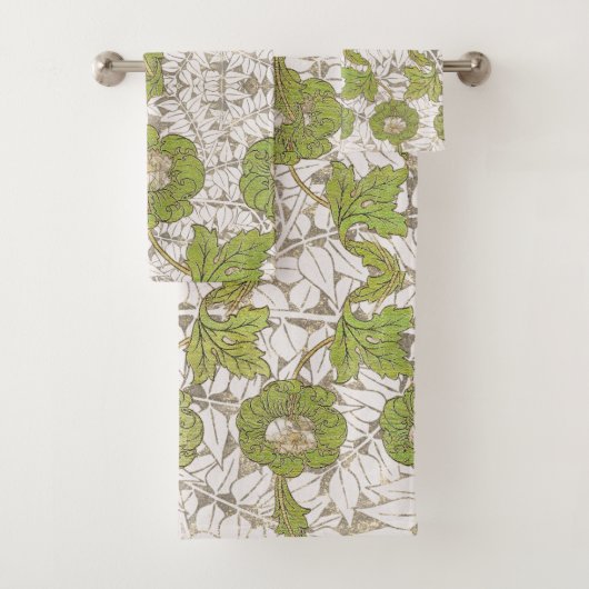 William Morris Garden Mix Botanical Badhandtuch Set (Insitu)