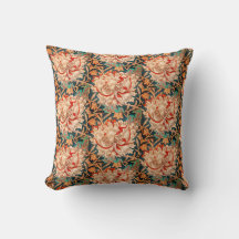 WILLIAM MORRIS GARDEN TAN POPPY FLORAL SANGRIA