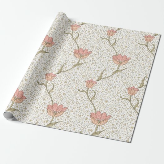 William Morris Garden Tulip Floral Pattern Geschenkpapier (Ungerollt)