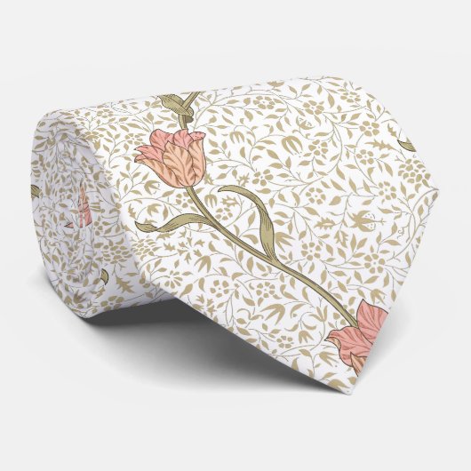 William Morris Garden Tulip Floral Pattern Krawatte (Gerollt)