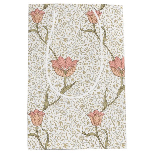 William Morris Garden Tulip Floral Pattern Mittlere Geschenktüte (Vorderseite)