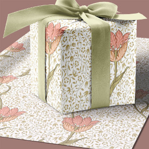 William Morris Garden Tulpen Blumenmuster Geschenkpapier