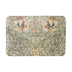 William Morris Geißblatt Blumen Wallpaper Badematte