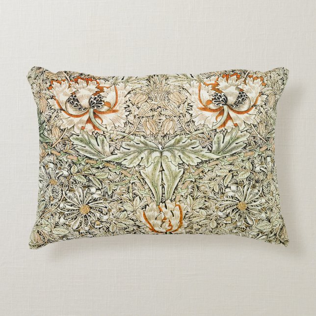 William Morris Geißblatt Blumen Wallpaper Dekokissen (Vorderseite)