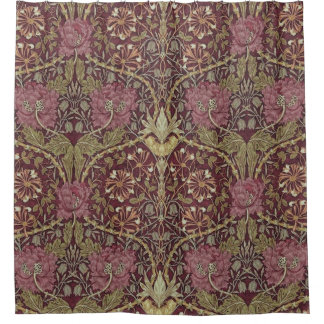 William Morris, Geißblatt, florales Muster, Kunst Duschvorhang
