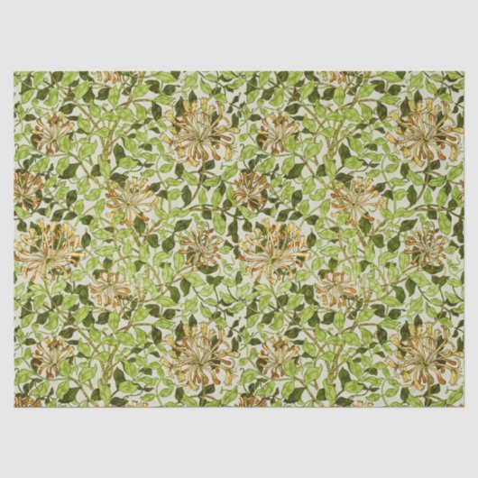 William Morris Geißblatt Grüne Blumen Seidenpapier (Vorderseite)