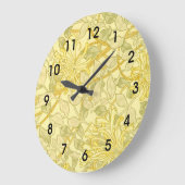 William Morris - Gelbe Geißblatt Große Wanduhr (Winkel)