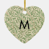 William Morris Gemustert Willow Bough Monogram Keramik Ornament (Vorne)