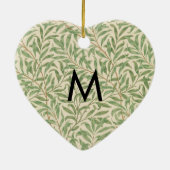 William Morris Gemustert Willow Bough Monogram Keramik Ornament (Hinten)