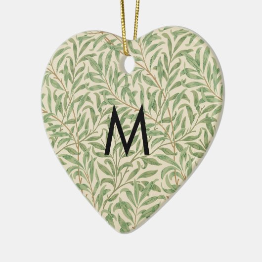 William Morris Gemustert Willow Bough Monogram Keramik Ornament (Links)