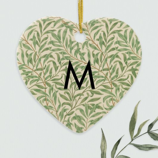 William Morris Gemustert Willow Bough Monogram Keramik Ornament