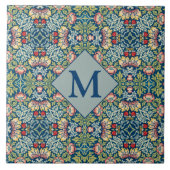 William Morris Geometric Mit Monogramm Pattern Fliese (Vorderseite)