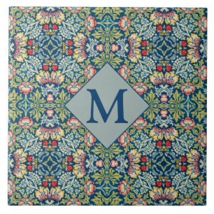 William Morris Geometric Mit Monogramm Pattern Fliese