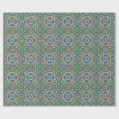 William Morris Geometric Mit Monogramm Pattern Geschenkpapier (Flach)