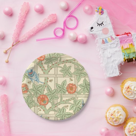 William Morris-Gitter-Muster Pappteller (Party)