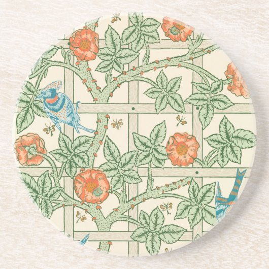 William Morris Gitter-Victorian-Tapete Getränkeuntersetzer (Vorne)