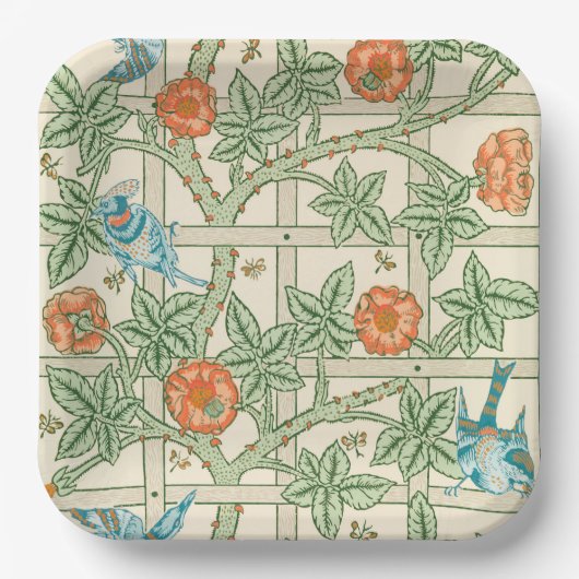 William Morris Gitter-Victorian-Tapete Pappteller (Vorderseite)