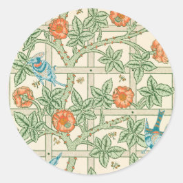 William Morris Gitter-Victorian-Tapete Runder Aufkleber
