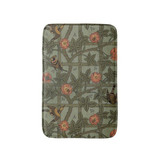 William Morris Gitter-Wallpaper-Kunst Badematte (Vorderseite Vertikal)