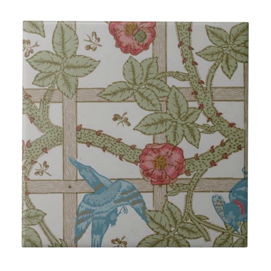 William Morris Gitter-Wallpaper-Kunst Fliese (Vorderseite)
