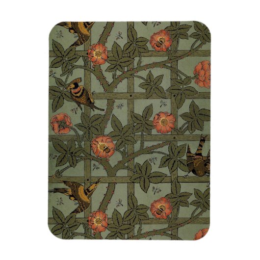 William Morris Gitter-Wallpaper-Kunst Magnet (Vertikal)