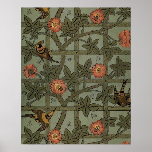 William Morris Gitter-Wallpaper-Kunst Poster (Vorne)