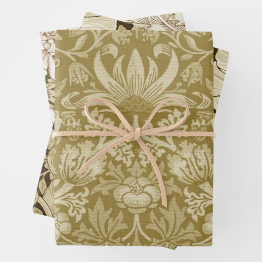 William Morris, Gold Geschenkpapier Set (Beispiel)