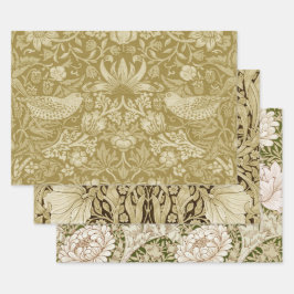 William Morris, Gold Geschenkpapier Set