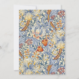 William Morris Gold Lily Flat Note Card Mitteilungskarte