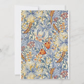 William Morris Gold Lily Flat Note Card Mitteilungskarte (Rückseite)
