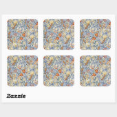 William Morris Gold Lily Victorian Wallpaper Quadratischer Aufkleber (Blatt)