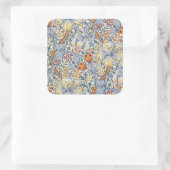 William Morris Gold Lily Victorian Wallpaper Quadratischer Aufkleber (Tasche)