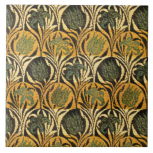 William Morris Gold-Tulpen-Lilien-Vintage-Wallpape Fliese